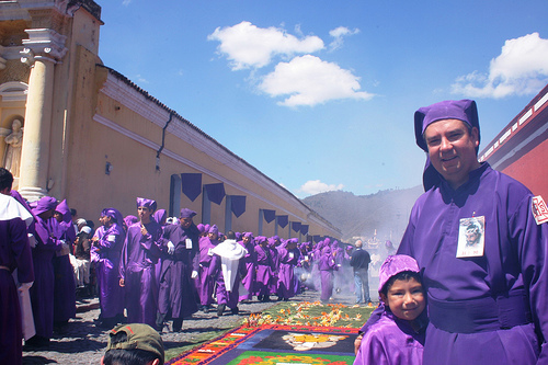 la semana santa en guatemala. alfombras de semana santa en